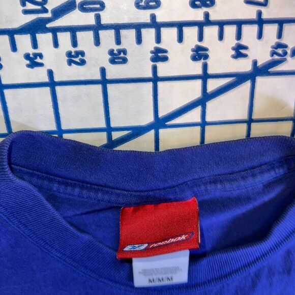 Denver Broncos Reebok Short Sleeve T-Shirt Size Medium Blue y2k - Picture 12 of 13